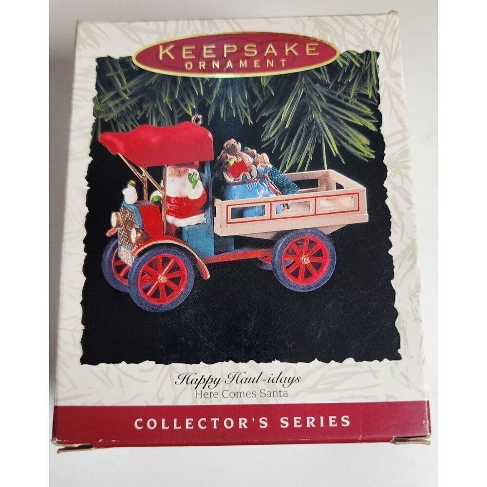 Hallmark Vintage Here's Comes Santa Christmas Ornament, Happy Haul-idays  Dated1